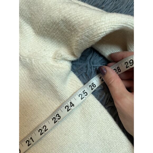 H&M Off White Oversized Wool Blend Sweater Size S - Picture 3 of 5